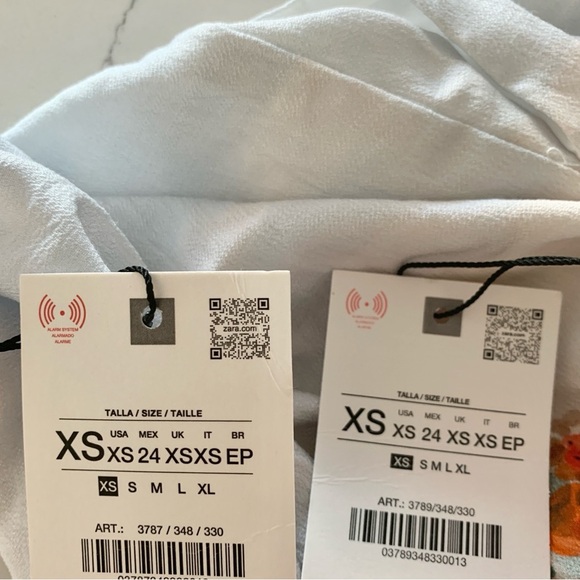 🌴 ZARA Printed Knot Top Midi Skirt Set Colorful Vibrant Art Scenery Print XS - Picture 14 of 16